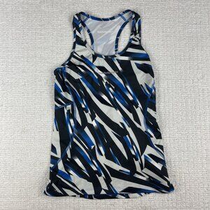 Peak Performance Womens Tank Top AOP  Small Blue Sweden Gym Run Yoga